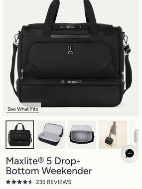 Travelpro Maxlite® 5 Black Drop-Bottom Weekender Bag